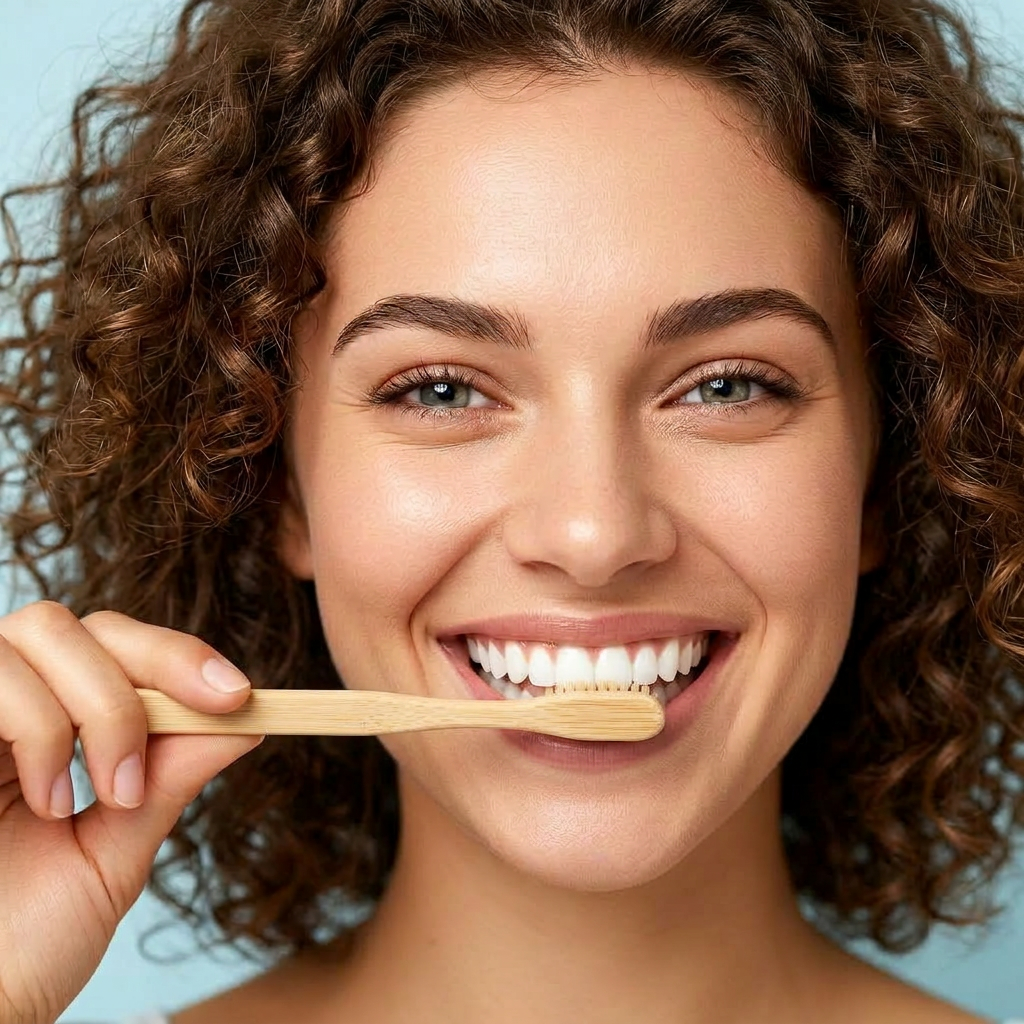 Smiling patient holding a toothbrush